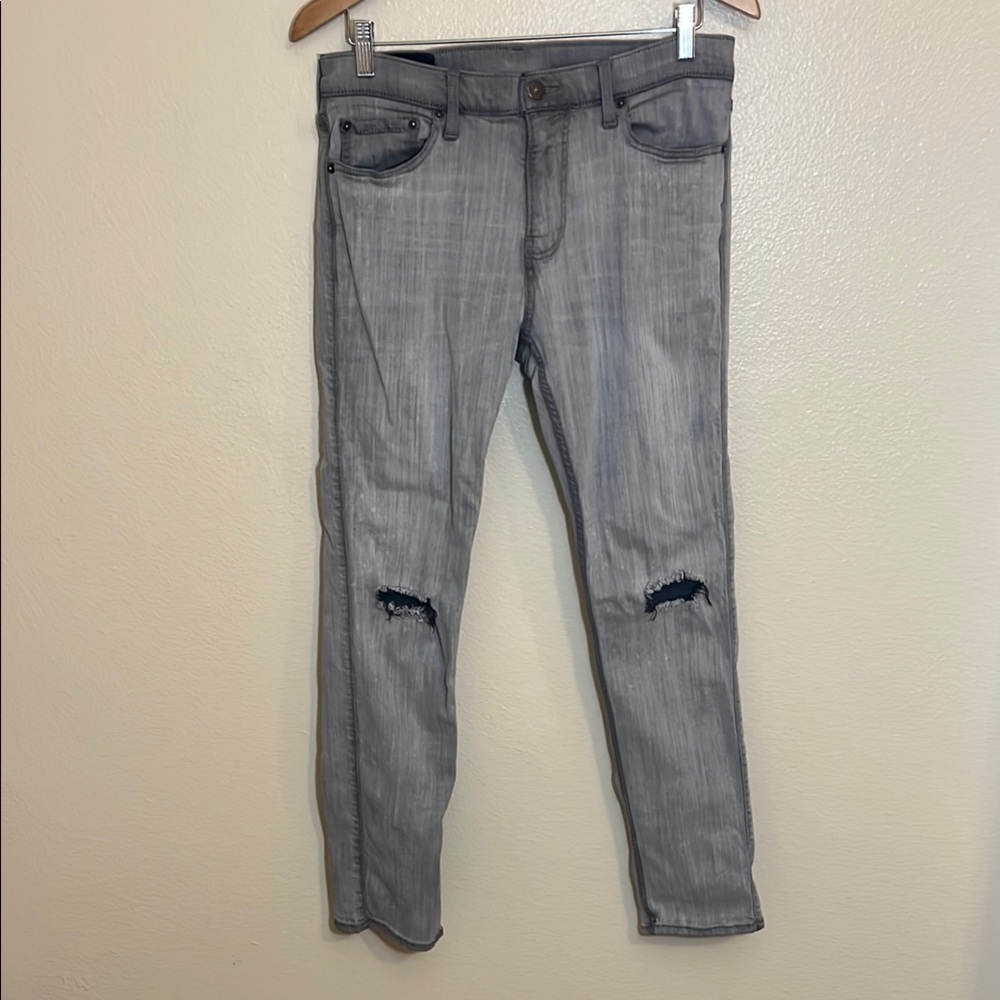 Hollister Gray Distressed Skinny Jeans